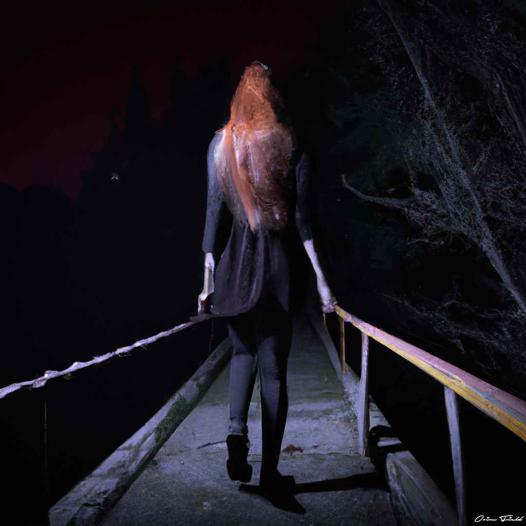 Redhead on bridge 2